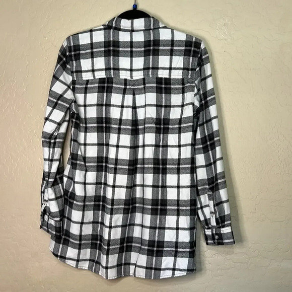 American Eagle Outfitters pullover popover black and white plaid Size Small - Picture 8 of 9